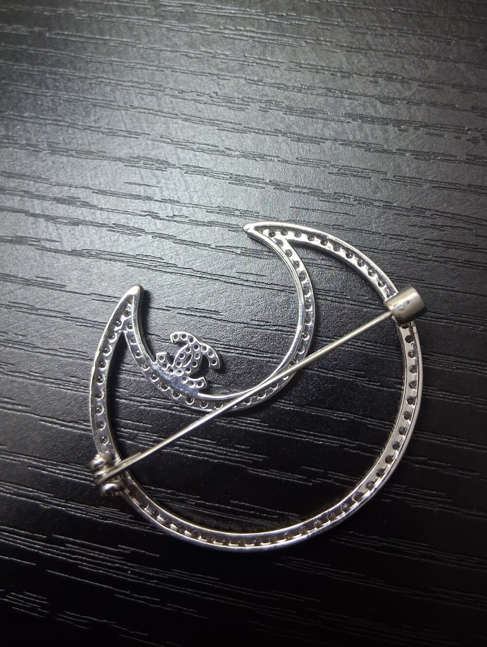 Silver Crescent Brooch - Picture 2 of 4